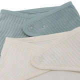 Lot de 2 bavoirs bandana velours- bleu / écru