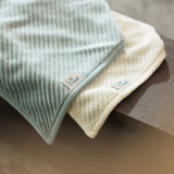 Lot de 2 bavoirs bandana velours- bleu / écru