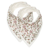 Lot de 2 bavoirs bandana- retro Flowers
