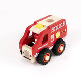 Camion de pompier en bois