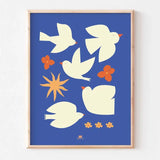 Affiche - Les oiseaux bleus