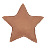 COUSSIN ÉTOILE L1N0 EN LIN FRANÇAIS LAVÉ noisette