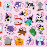 300 gommettes boîte métal Halloween