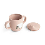 Gobelet à bec silicone Tiny Farm - Rose