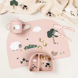 Gobelet à bec silicone Tiny Farm - Rose