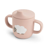 Gobelet à bec silicone Tiny Farm - Rose