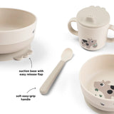 Coffret premier repas ventouse Tiny farm Sable