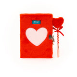 Journal intime + stylo - Coeur en peluche