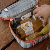 Mini lunch bag - Green Stripes