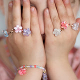 Lot de 5 bagues - Fleurs