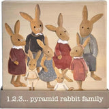 Tour à empiler - Famille petits lapins