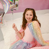 Cape sequins roses (4/6 ans)