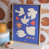 Affiche - Les oiseaux bleus