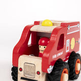 Camion de pompier en bois