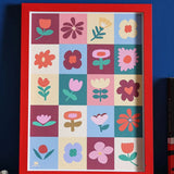 Affiche - Patchwork flowers