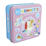Boîte gommettes métal Licornes