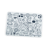 Mini set en silicone a colorier + 4 crayons - Les Loufoques