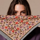 Grand foulard Dupatta - Lison macadamia