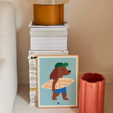 Affiche - Cool surfing dog Hawaï
