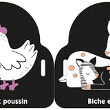 Livre poussette noir et blanc - Bébé animaux
