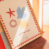 Affiche summer mood - Soleil oiseaux