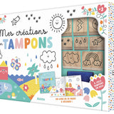 Coffret de tampons - Mes créations en tampons - 8 pièces + 1 livre