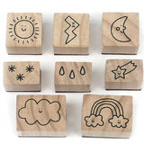 Coffret de tampons - Mes créations en tampons - 8 pièces + 1 livre