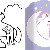 Coloriage sans dépasser - Petites licornes