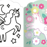 Coloriage sans dépasser - Petites licornes