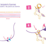 Coffret Mes bracelets - Licornes Fluos
