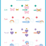 Mon semainier de barrettes - Arc-en-ciel
