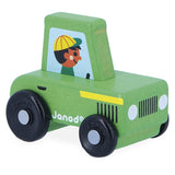 Tracteur vert en bois- cross roads