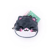 Porte-monnaie avec porte-clés, mini carnet et gommettes - Chat