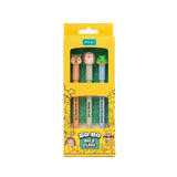 Lot de 3 stylos effaçable - Ecureuil, hérisson et crocrodile