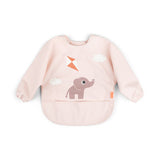 Bavoir à manches avec poche - playground - rose