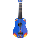 Guitare bleu flamme