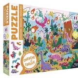 Puzzle 54 pièces- Dinosaures Cherche et Trouve 4 ans +