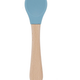 Cuillère silicone bois bleu