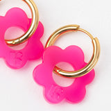 Boucles d'oreilles Fleurette - Fuchsia