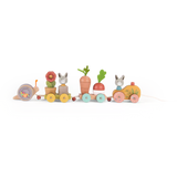 Grand train d'activités à tirer- 3 petits lapins