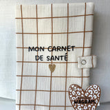 Protège carnet de santé gaze grands carreaux