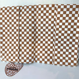 Protège carnet de santé en gaze de coton Damier