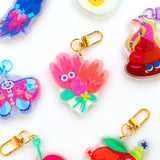 Porte-clés fleurs câlines