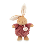 PELUCHE MUSICALE LAPIN PATAPOUF BORDEAUX - 17 CM