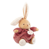 PELUCHE MUSICALE LAPIN PATAPOUF BORDEAUX - 17 CM