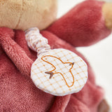 PELUCHE MUSICALE LAPIN PATAPOUF BORDEAUX - 17 CM