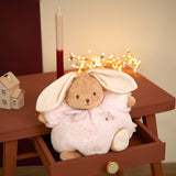 PELUCHE LAPIN PATAPOUF ROSE - 25 CM