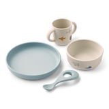 SET DE VAISSELLE EN SILICONE VIVI. AVIATOR / ECRU