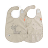 Bavoir velcro lot de 2 - lalee - sable