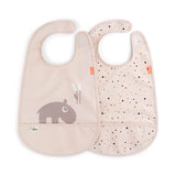 Bavoir velcro lot de 2 - ozzo - rose